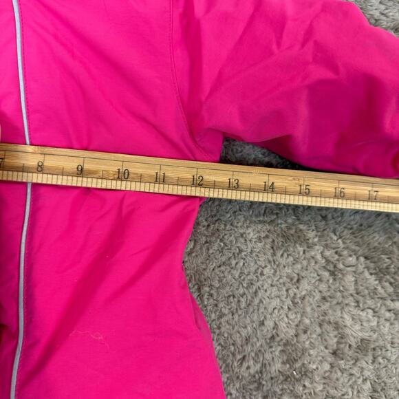 Hanna Andersson Pink Snowsuit Bunting Quilted Hood Baby Girl 6-12 Months - Picture 12 of 13